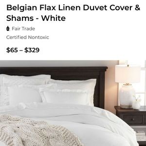 Pottery Barn white linen duvet cover